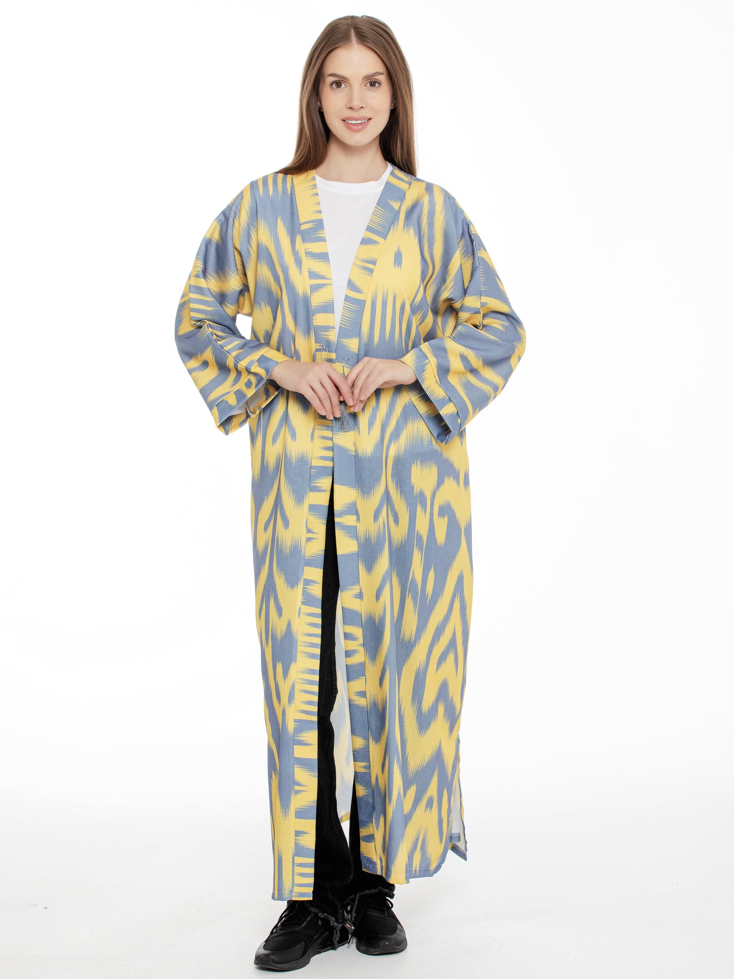 Long adras robe "Golden Sky" - Oriental Magic Chest