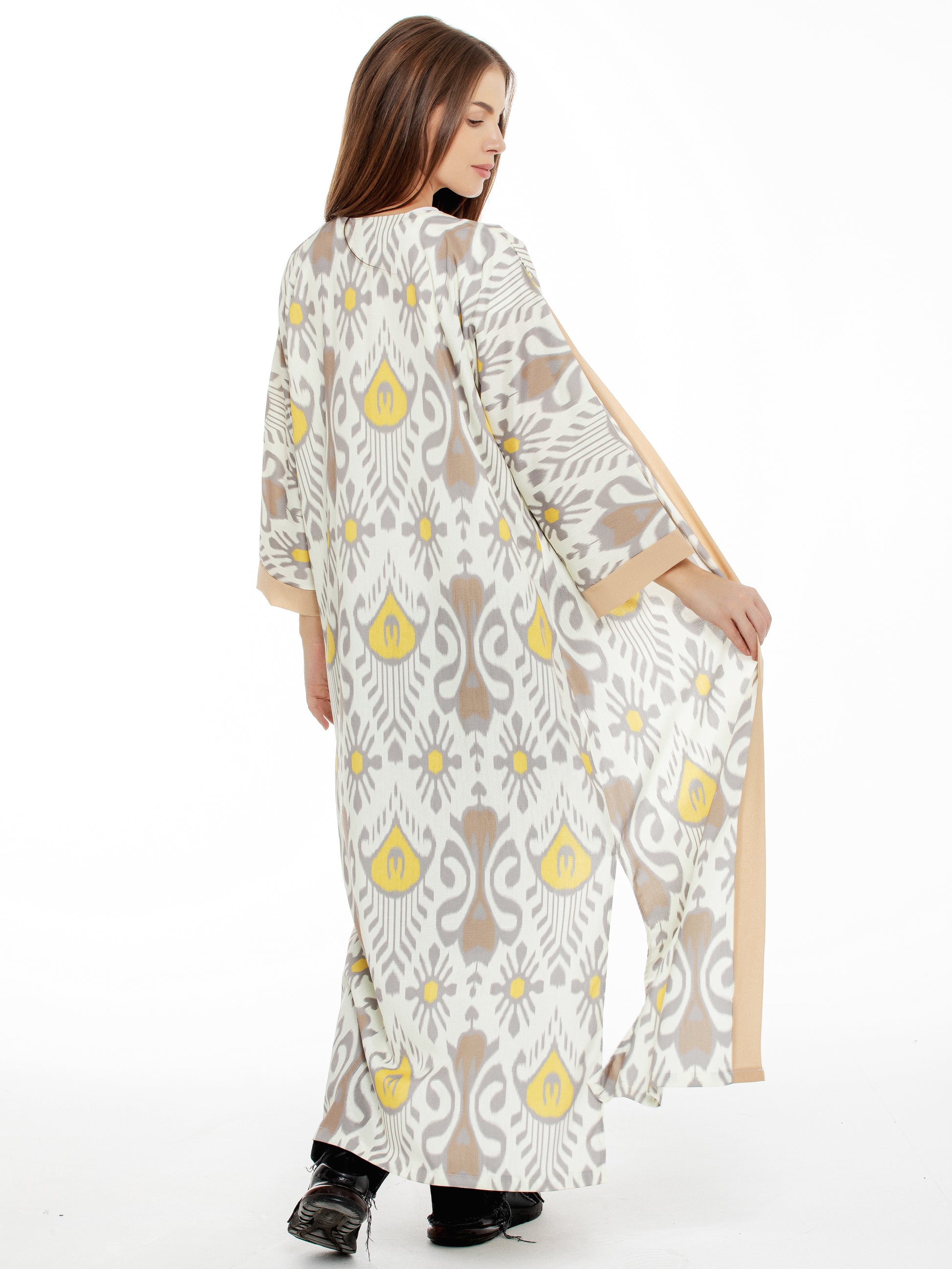 ultra light ultra thin robe made of cotton silk, oriental print